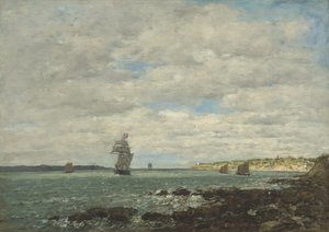 ブルターニュの海岸、1870年
